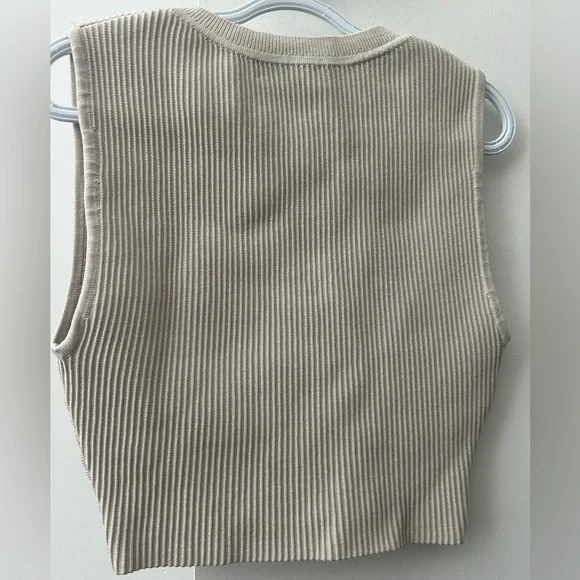 Babaton Ribbed Knit Tank - Cream Tan - Picture 2 of 2